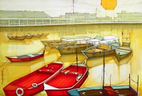 Salman Farooqi, 36 x 54 Inch, Acrylic on Canvas, Seascape Painting, AC-SF-694